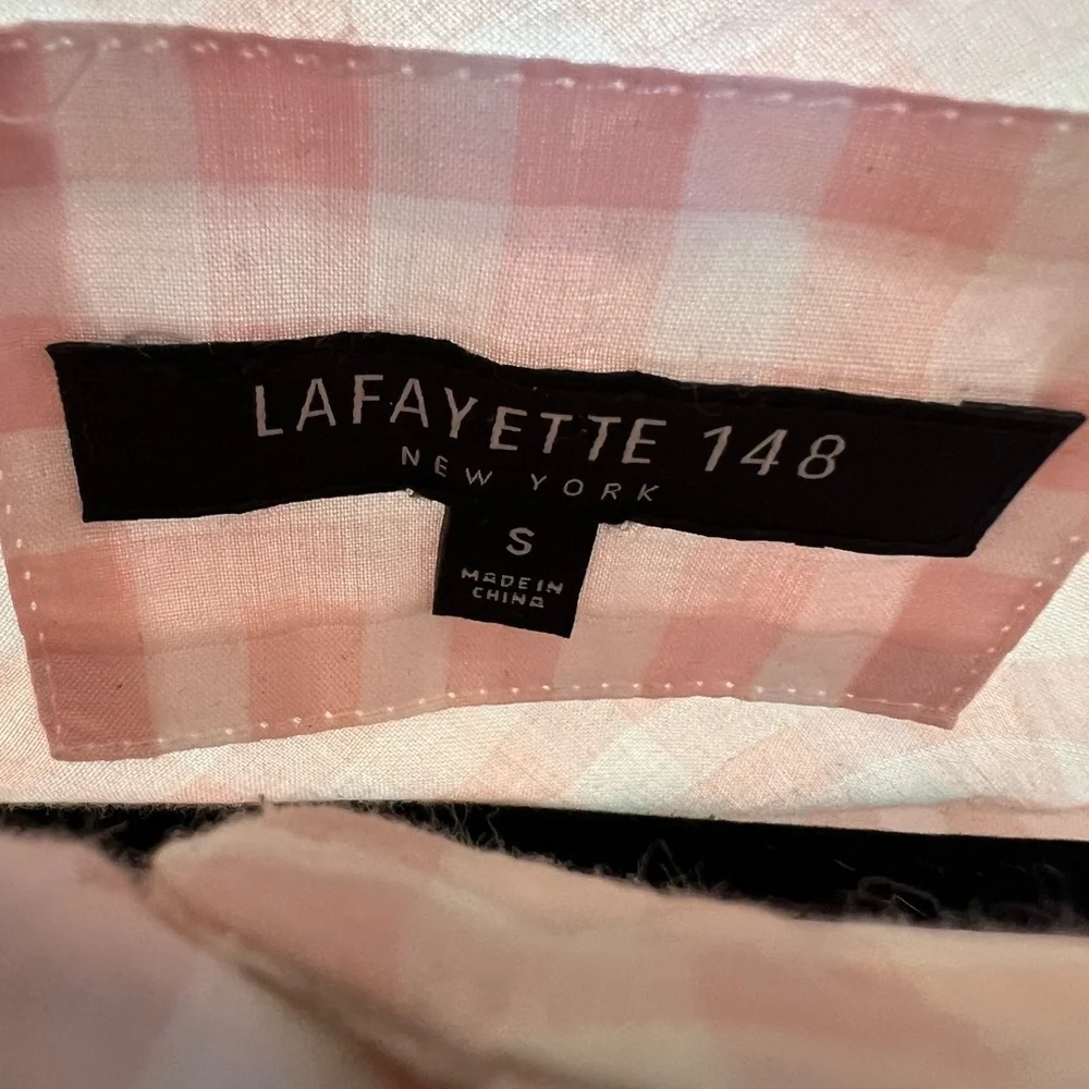 Lafayette 148 New York Checkered Button Top- Small - Picture 8 of 9
